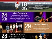 Agenda cultural do mês de outubro